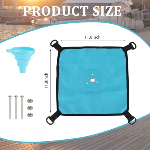 U0U Sand Bag Boat Base,Blue Sandbag Canvas Base for Bird Deterrent,Weatherproof Canvas Sandbag Base with Foldable Funnel,Keep Birds Away from Boat (Bird Deterrent and Sand Not Included) (Blue)