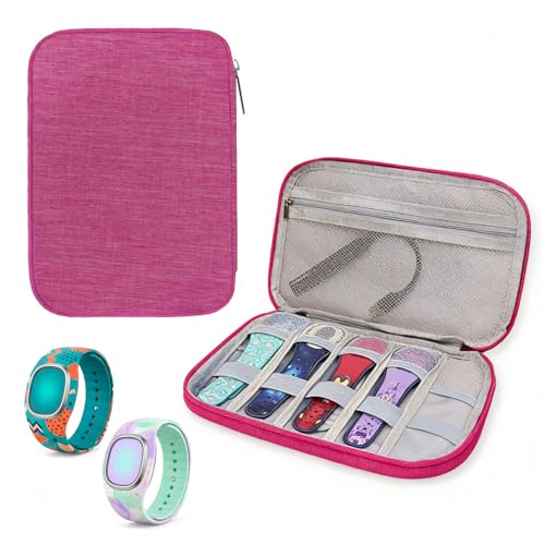 MagicBand+ Travel Case for Disney Trip – Fits 5 Bands & Accessories, Protective Travel Organizer for MagicBand 1/2/Plus, Storage Bag for Disney World, Land, Cruise Vacation Essentials (Pink) - color: Pink