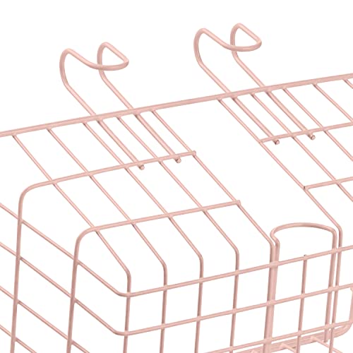 Retrospec Apollo-Lite Lift-Off Bike Basket - Detachable Steel Handlebar Basket with Carrying Handle for Commuting, Shopping & Beach Trips - 14.5in x 9.5in Weather-Resistant Biking Gear - color: Blush