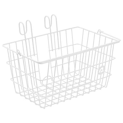 Retrospec Apollo-Lite Lift-Off Bike Basket - Detachable Steel Handlebar Basket with Carrying Handle for Commuting, Shopping & Beach Trips - 14.5in x 9.5in Weather-Resistant Biking Gear - color: White