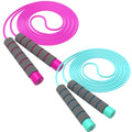 Jump Rope For Kids,Jump Rope Kids,Adjustable Soft Skipping Rope,Toddler Jump Rope With Skin-Friendly Foam Handles For Kids, Boys,Girls,Women, Men,Exercise Activity,Outdoor Fitness - color: Rose Pink + Blue
