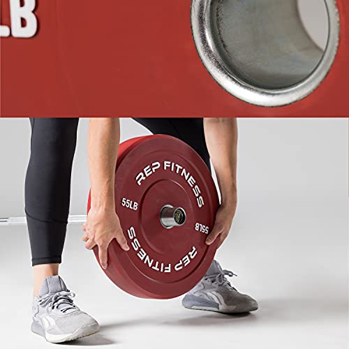 REP Color Bumper Plates LB Olympic Barbell Weights – Rubber Training Discs for Home Gym Strength Lifting, Low Bounce Durable, Weight Pairs & Sets 10 15 25 35 45 Pound Options - color: E. 45lb Blue Pair