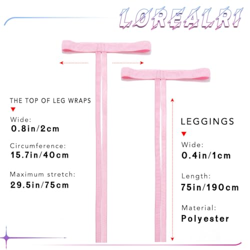 Rave Leg Wraps Elastic Garter Plus Size Leg Straps Music Festivals Outfits for Women - color: Pink