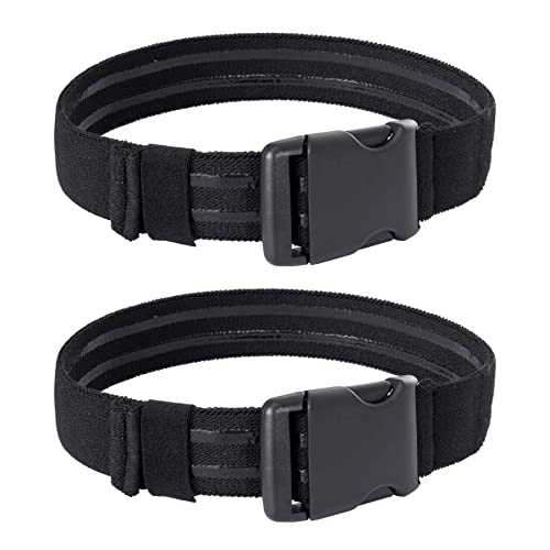 IDOGEAR Tactical Leg Strap Thigh Belt for Holster Knife Elastic Thigh Strap Outdoors EDC Leg Hanger with Quick-Release Buckle - color: Black2