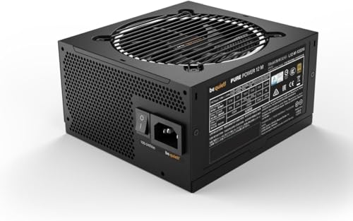 be quiet! Pure Power 12 M 1200W Modular Power Supply | 80 Plus® Gold | ATX 3.1 | PCIe 5.0 GPUs and 6+2 pin connectors | 12VHPWR Cable Included | Silent 120mm be quiet! Fan - BN513 I 10 Year Warranty - size: 1200W, style: 12 M