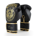 Boxing Gloves, Symmetrical Design with Two Tigers, Training Gloves - color: Black, size: 10-oz