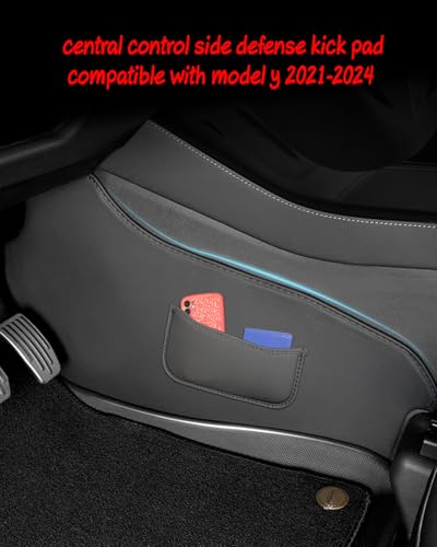 Center Console Side Anti-Kick Mats,Model Y Dust Resistant Protector Cover Leather Fabric Anti Kick Pad Compatible with Tesla Model Y 2021-2024 (for model y 2021-2024)