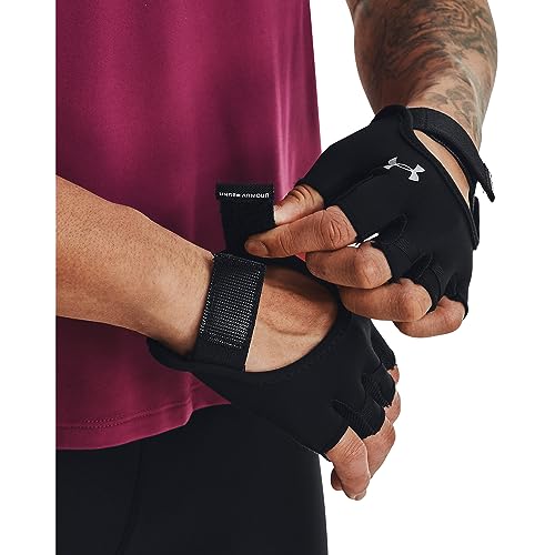 Under Armour Womens Training Gloves Half Finger - color: (001) Black / / Silver, size: X-Large