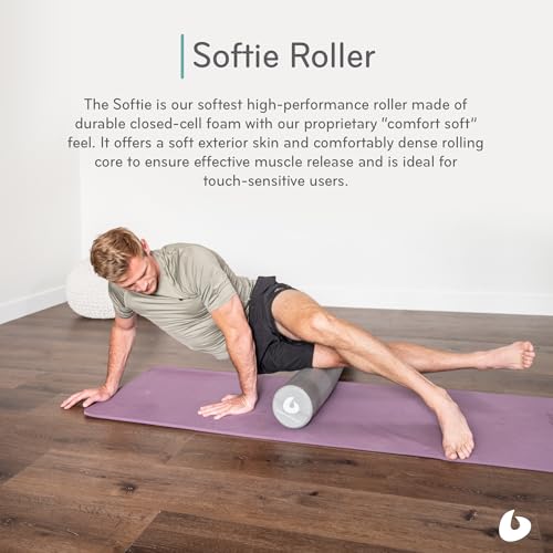 Balanced Body Softie Roller, Soft Foam Roller, Muscle-Release Roller, Muscle Roller for Post-Pilates Workout or Physical Therapy, Stretching Tool, Light Gray