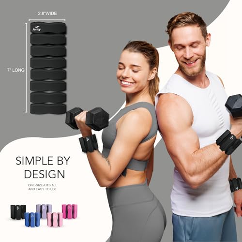 Ankle Wrist Weights for Women Men A Pair of 2lbs/3lbs/4lbs | Adjustable Arm & Leg Weights, Silicone Weighted Bracelet for Pilates Yoga Water Pool Walking Home Fitness Strength Training - color: Black, size: 2lbs Pair (1lb each weight)