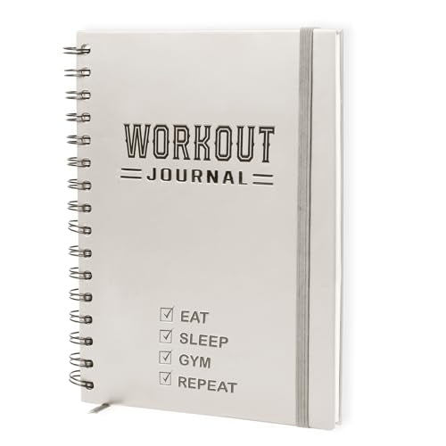 Nextnoid Hardcover Fitness Planner Workout Journal for Men & Women - A5 Sturdy Workout Book Log to Track Gym & Home Workouts - Beige - color: C.Beige, style: Fitness