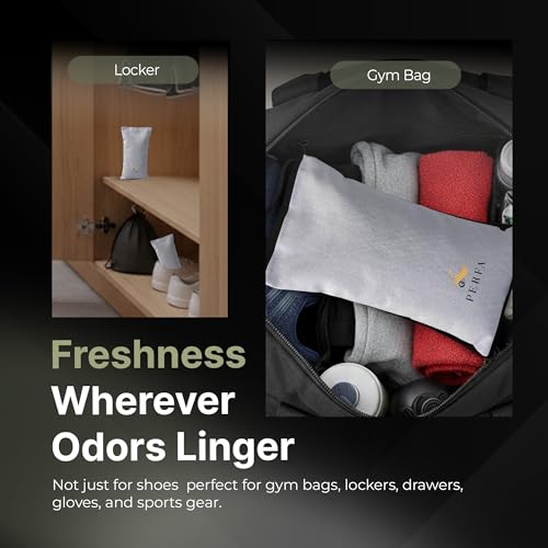 Shoe Deodorizer Pack of 2 - Linen Scent Odor Eliminator - Odor Absorber Air Freshener, Multi-Use for Shoes, Bags, Boots, Boxing Gloves, Gym Bag, Sneaker and Closet Deodorizer - Fragrance by Perfa