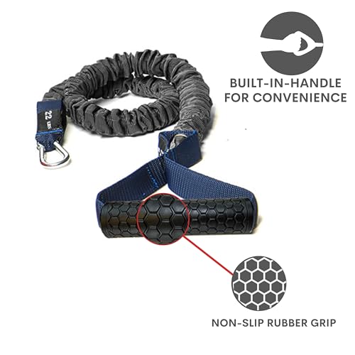 Resistance Cords - Cross Anchored Shoulder Exercise Bands - Ideal for Dynamic Warmups and Physical Rehab - One Pair of Cords - 4KOR Fitness - color: 22 lbs