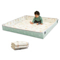 Infantino Foldable Foam Play Mat Reversible 57x57 in, Rainbows | Reversible design with two sides to play, Lightweight & portable, Water-resistant & wipeable, Folds flat for easy storage - style: Rainbows