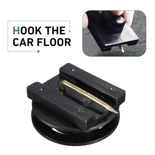 4PCS Car Carpet Fixing Clips, Double-Layer Twist Lock Interior Anti-Slip Locking Fastener Clips, Plastic Floor Mat Non-Slip Floor Mat Buckle, Universal for Most Cars (Black)