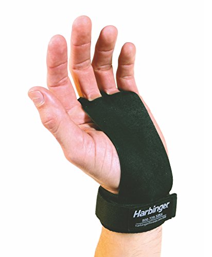 Harbinger Leather Palm Grips for Weight Lifting Hand Protection - size: Large