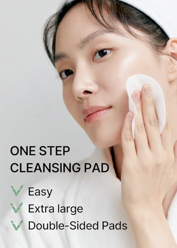 celimax ONE STEP Mild Cleansing Pad (60 pads) | Easy One-step Makeup Remover, Cleansing Water Pads, Big Size, Face Wash Cleanser, Hydrating, Soothing, Moisturizing, Korean Daily Skincare - color: Cleansing Pad
