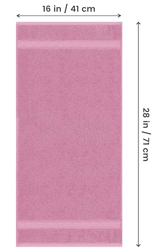 Utopia Towels 6 Pack Premium Hand Towels Set, 16 by 28 inches, 100% Ring Spun Cotton, Ultra Soft and Highly Absorbent 600GSM Towels for Bathroom, Gym, Shower, Hotel, and Spa, Pink - color: Pink, size: 6 Hand Towels