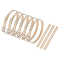 uxcell Replacement Ankle Strap for Heels Detachable Shoe Straps PU Leather Shoe Band - color: Champagne Gold