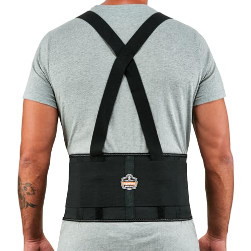 Ergodyne ProFlex 1650 Back Support Belt, 7.5" Elastic, Adjustable, Removeable Straps, XL - size: X-Large (Pack of 1)