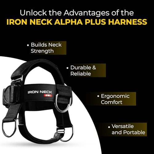 Iron Neck , Versatile Neck Exerciser, Strengthener and Trainer with Adjustable Head and Chin Strap, Portable Head Harness for Weight Lifting, Home and Gym Use - color: Red - Rafa