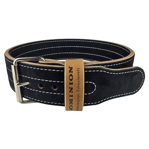 Suede 3-inch Weightlifting Belt - Premium Powerlifting Support with Enhanced Grip Technology - color: Black, size: LG, 35-45" Waist Size not Pants Size