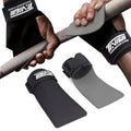 Weight Lifting Wrist Straps with Hand Grips, Pull-Up Grips for Cross Training, Powerlifting - color: Rubber2 (Black&Gray)