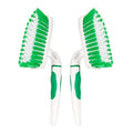 2-Pack Scrub Brush for Cleaning with Long Handle,Medium Firm Brush Bathroom Cleaning Supplies and Bathtub Cleaner and Shower Cleaning Brush,Multi-Scene Use for Kitchen or Carpet Brush,White&Green - color: Green+white