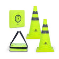 RoadHero 18 Inch 2 Pack Collapsible Traffic Safety Cones with Bag, Green | Pop-up Design, Reflective Collar, Road Safety, Driving Training & Parking Lots - size: 18 Inch