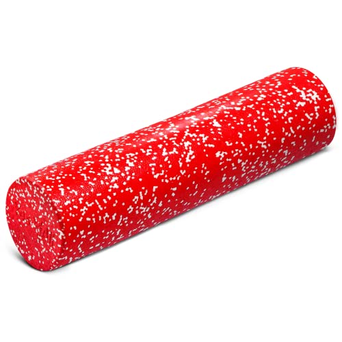Yes4All High-Density EPP Round Back Roller Foam, Exercise Foam Roller for Yoga, & Pilates, Multiple Sizes and Colours, Red Snow - 24 inches - color: Red Snow, size: 24-inch (Pack of 1)
