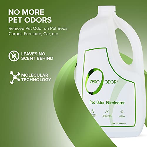 Zero Odor Pet Odor Eliminator, Air and Surface Odor Remover for Carpet, Furniture, and Pet Beds, Refill, 64 oz - size: 64 Fl Oz (Pack of 1)