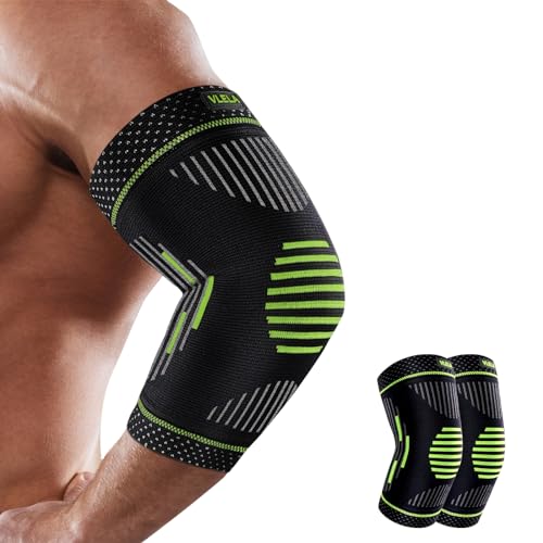 Tennis Elbow Sleeve,Elbow Compression Sleeve, Elbow Brace For Tendonitis and Tennis Elbow,Golfers, Arthritis, Bursitis. Elbow Pain Relief,Weightlifting, Fit for Men & Women - color: Green&Black, size: Small