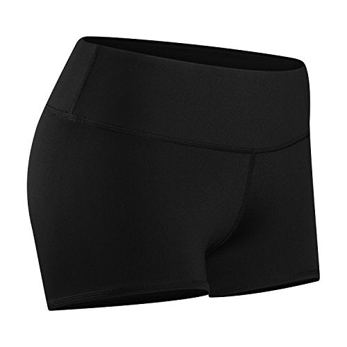 Tough Mode Women's 3" Athletic Workout Volleyball Running WOD Compression Shorts - color: Black, size: X-Small