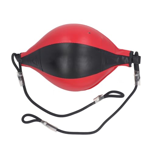 Double End Bag, Double End Punching Bag Boxing Striking, Boxing Equipment for Hand Eye Coordination Training, PU Leather Hanging Boxing Ball with Adjustable Cord Improve Boxing Reaction