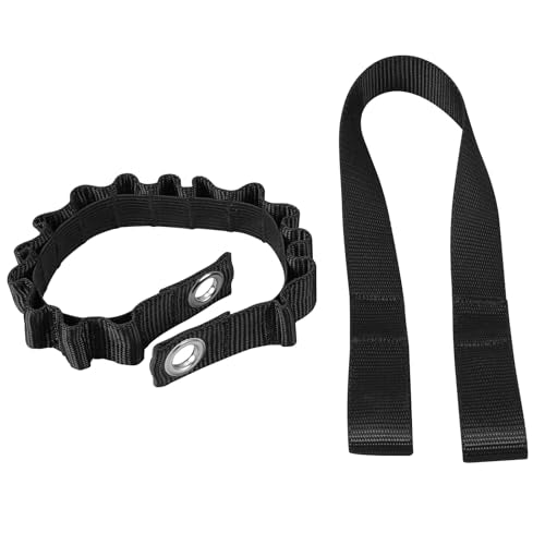 NICECNC Lift Pull Strap Kit Front & Rear Nylon Black | Compatible with KTM 150-500 EXC/EXCF/XCW/XCF-W/XW-F 2024-2026 Compatible with Husqvarna 150-501 TE/FE/FE W 2024-2026
