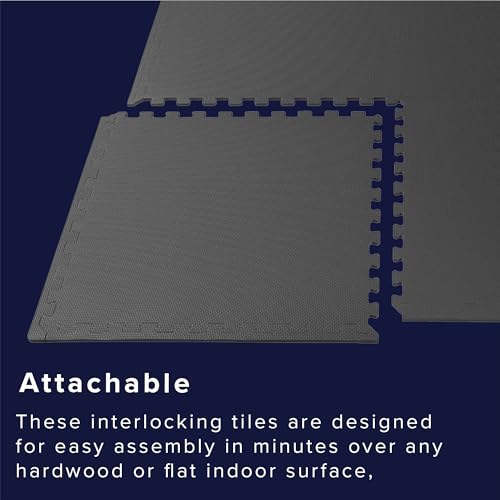 We Sell Mats 1/2 Inch Thickness Multipurpose EVA Foam Floor Tiles, Interlocking Floor Mat for Indoor Gym and Home Use, 24 in x 24 in - color: Charcoal Gray, style: 100 Square Feet (25 Tiles)