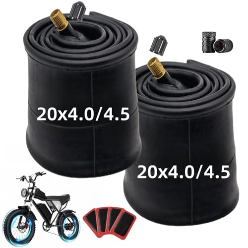 20x4.0 Fat Tubes 20x3.0/3.5 Fat Tire Tube 20x3.5/4.0 Bike Tube 20x4.0/4.5 Heavy Duty Tire Tubes for 20” Electric Bike Fat Beach Bike 2 Pack - size: 20x4.0/4.5