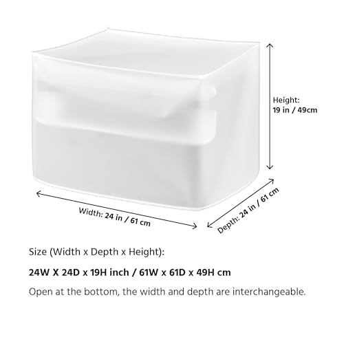 Printer Dust Cover See-Through Lightweight Waterproof Protective Case compatible with HP, EPSON,CANON, BROTHER, PIXMA -24W x24D x19H in - size: 24W x24D x19H