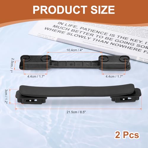 uxcell 2 Pcs Luggage Handle Replacement 8.5 Inch Plastic Strap Black - color: Black