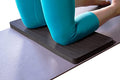 SukhaMat Firm Support Yoga Exercise Knee Pad - Extra-Firm Cushioning, 1" Thick TPE, Ideal for Knees/Elbows/Wrists, Pain Relief, Durable Non-Slip Mat for Exercises - color: Black