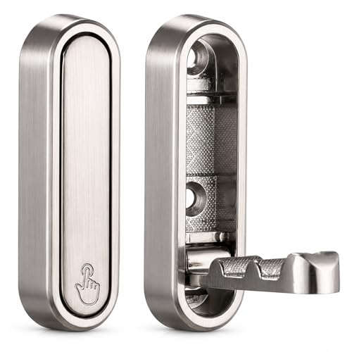 Folding Coat Hooks Silver, 2 Pack Heavy Duty Zinc Alloy Folding Wall Hooks, Foldable Wall Hook for Hanging Clothes, Bags, Hats, Towels, Keys (Silver, 2 Pack) - color: Silver, size: 2 Pack