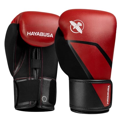 Hayabusa E1 Boxing Gloves for Kids, Youth and Teens - color: Red/Black, size: 6oz