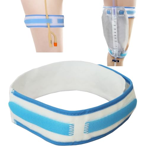 Catheter Holder Urinary Drainage Bag Leg Band, Band Straps for Easy-Tap Leg Bag, Anti Slip Foley Catheter Leg Strap, 23.6” Long x 2" Wide (2 Pack)