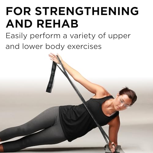 THERABAND CLX Resistance Band with Loops, 5 Feet, Silver, Super Heavy, Non-Latex, Elastic Band for Exercise, Mobility & Rehab, Stretching, Home Workouts, Color-Coded for Easy Resistance Levels - color: Level 5 / Special Heavy - Black