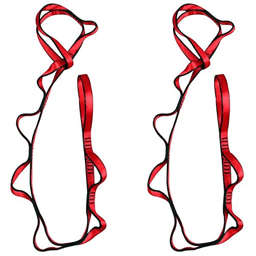 2Pcs Adjustable Anti-Gravity Chrysanthemum Swing Flying Stretch Belt Rope Climbing Daisy Chains Extension Yoga Belt Hanging - color: Red, size: 1.8M