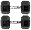 Fitvids Premium Rubber Encased Hex Dumbbell, 40LB Pair