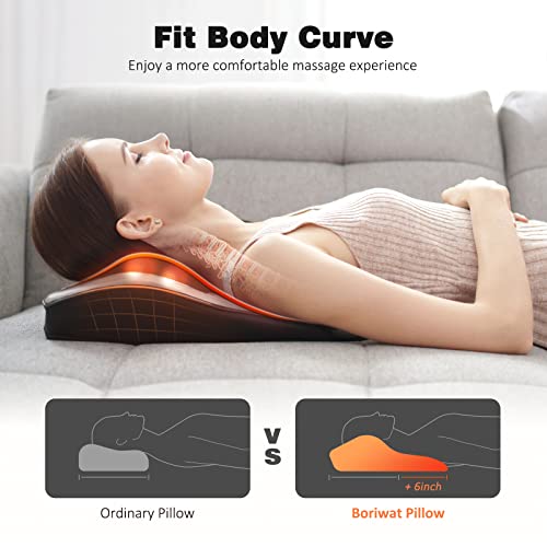 Boriwat Back Massager with Heat, 3D Kneading Massage Pillow for Back, Neck, Shoulder, Leg Pain Relief Deep Tissue, Gifts for Women Men Mom Dad(Dark Gray) - style: Dark Gray