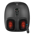 Shiatsu Foot Massager with Heat, Compression, Vibration Remote Control | 2026 Upgraded Biger Size 13, for Neuropathy, Plantar Fasciitis Relief, 5 Compression Levels, 3 Kneading Speeds, 2 Heat Levels - color: Matte-black