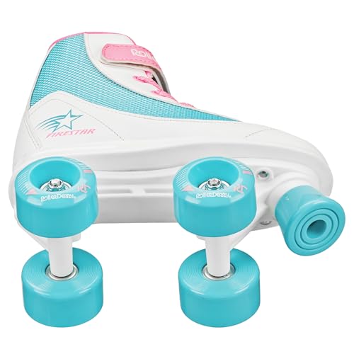 Roller Derby Firestar Youth Skates for Girls, Boys, Beginners, Kids - color: Bubblegum, size: 4