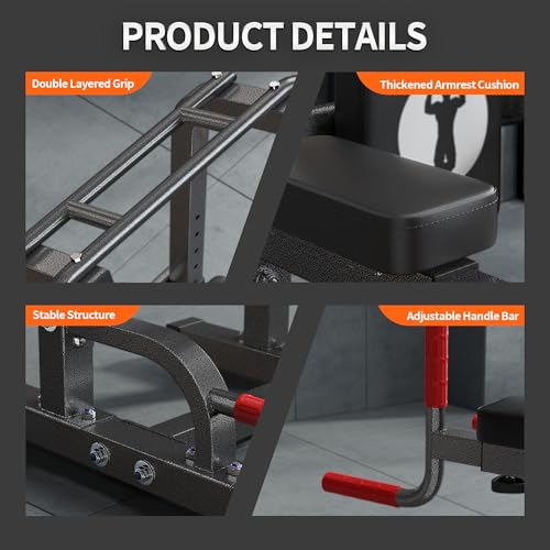 SogesPower Multi-Function Power Tower Pull Up Bar Station Pull Up Dip Station for Home Gym, 10-Level Adjustable Height Pull Up Bar Stand Dip Bar Strength Training Workout Equipment - color: Black